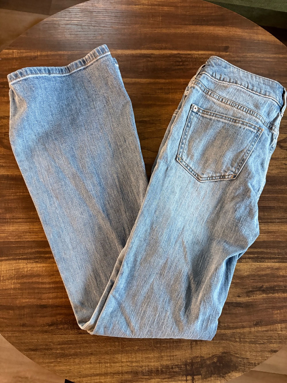 Pilcro Light Blue Wide-Leg Button-Fly Jeans - Picture 3 of 5